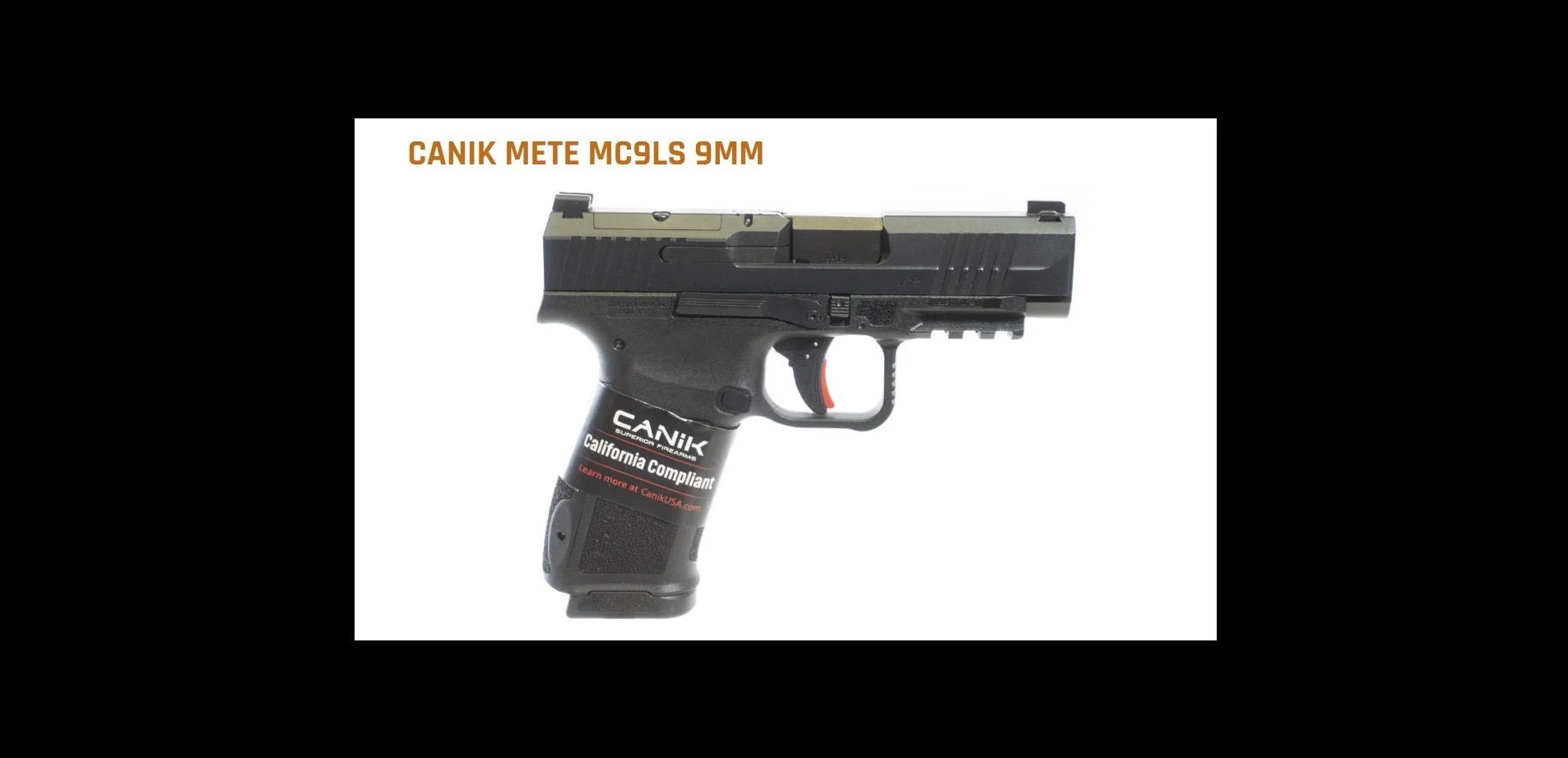 Canik Mete MC9LS 9mm – Optics Ready Concealed Carry Pistol (10rd, Slide Cut)  $419