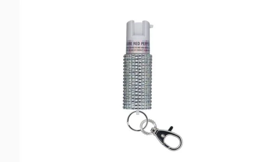Sabre Jeweled Pepper Spray with Key Ring Silver.jpg