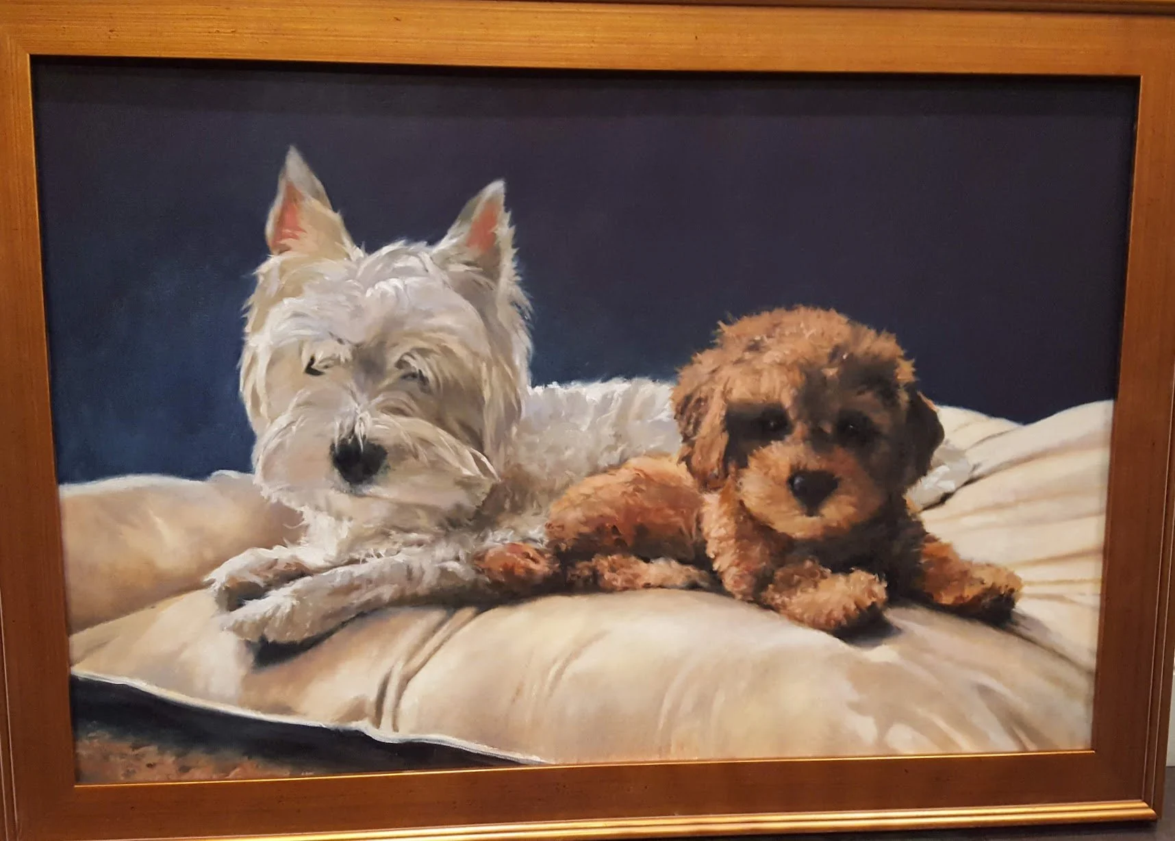 Shelly Dogs, 2020, 28x36 Oil on Canvas. SOLD