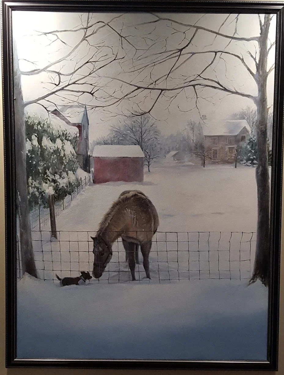 Best Buddies, 2013, 40x60 Oil on Canvas. PRIVATE COLLECTION