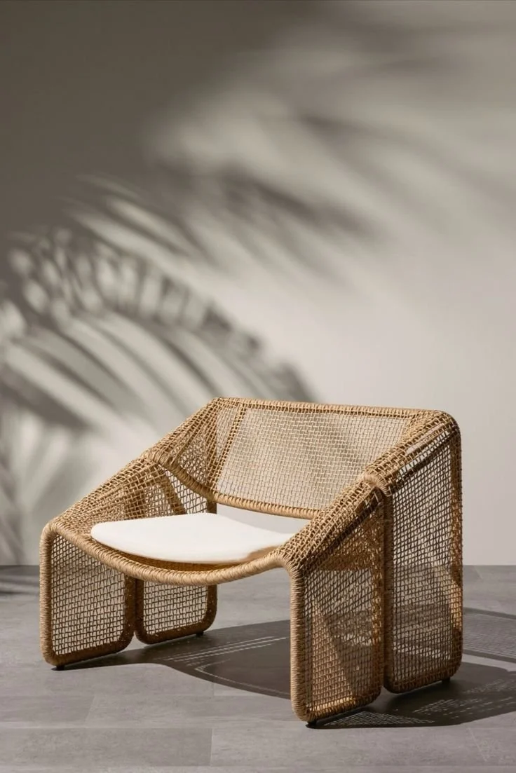 Silla de mimbre artesanal