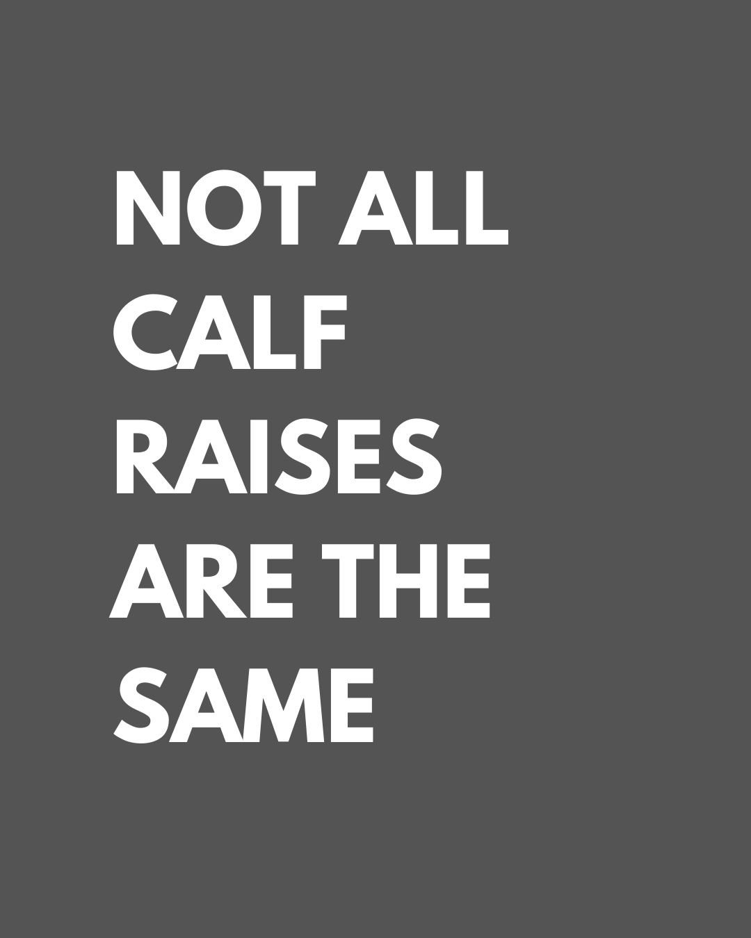 ⚠️ NOT ALL CALF RAISES ARE THE SAME ⚠️