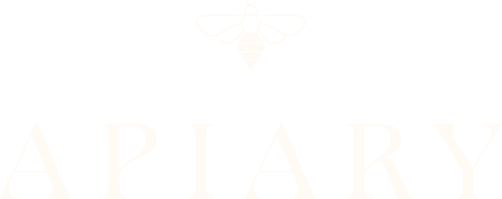 Black and white logo for Aprary, featuring a stylized bee above the name in elegant, uppercase letters.