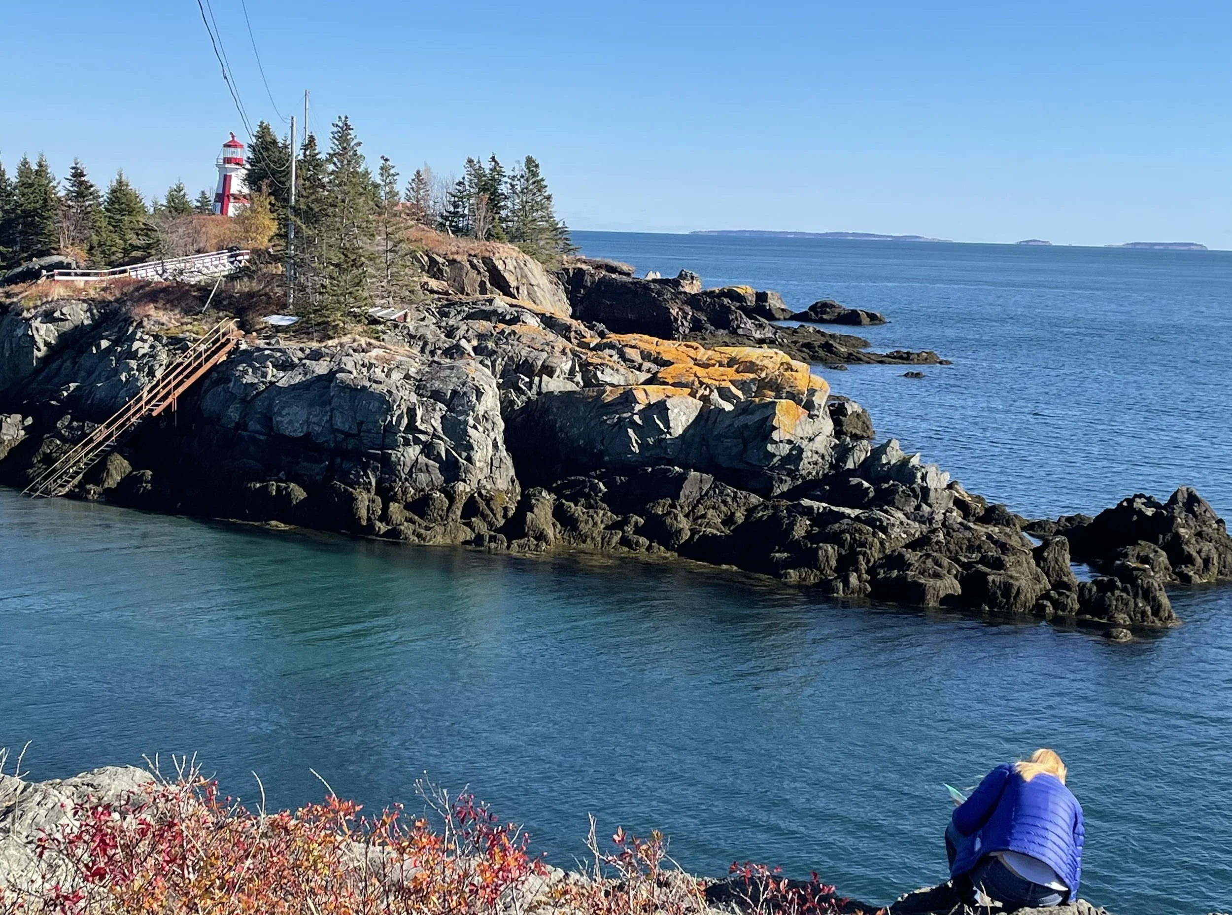 Sharing some of my Dad with Headharbour LIght, one of his true loves