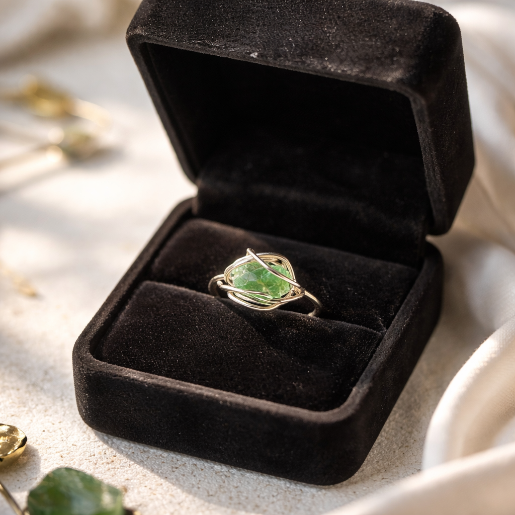 Green Sea Glass Ring