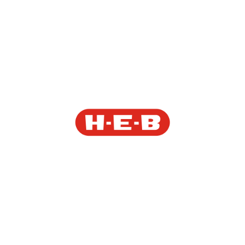 H-E-B logo on a black background.