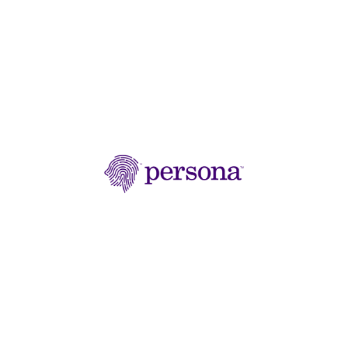 Person logo with a purple king's head outline and the text 'persona' underneath.
