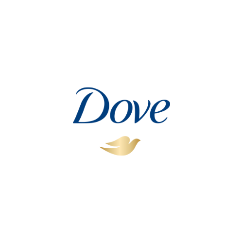 Dove logo with a gold dove bird symbol beneath the text.
