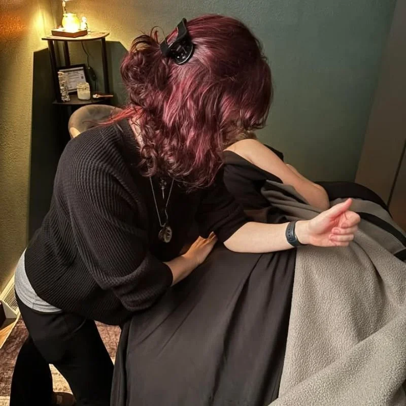 Client receiving a massage