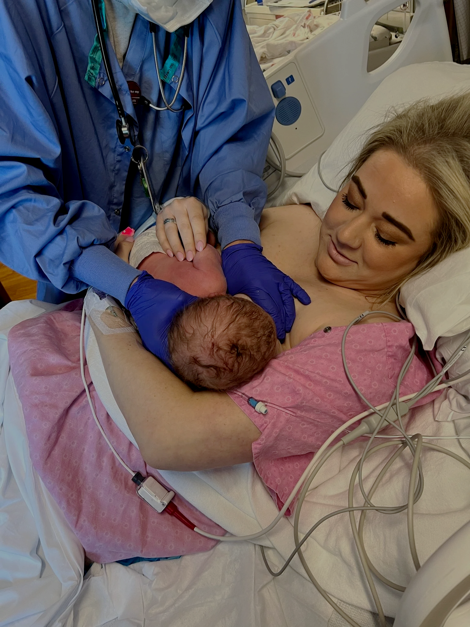 Mother and baby post birth