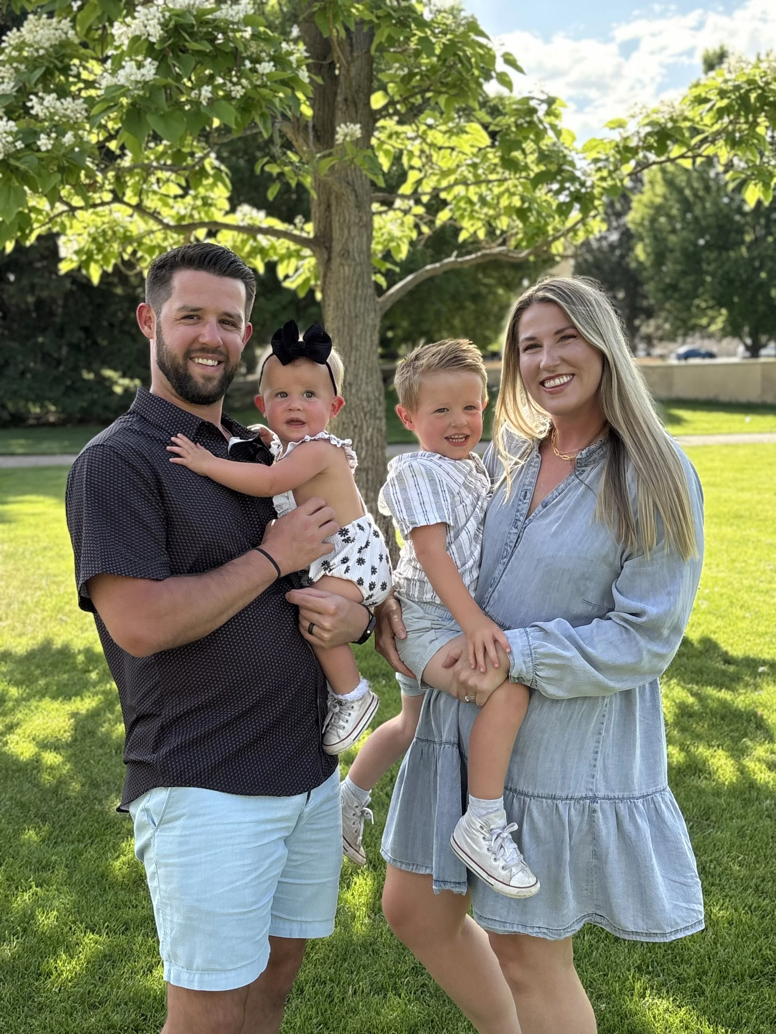 family with two kids