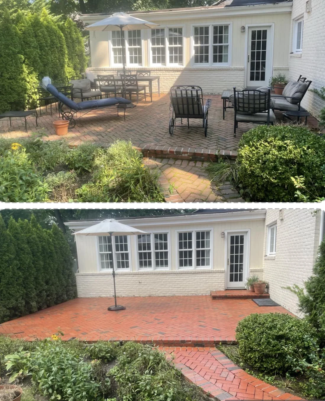 before vs after brick work