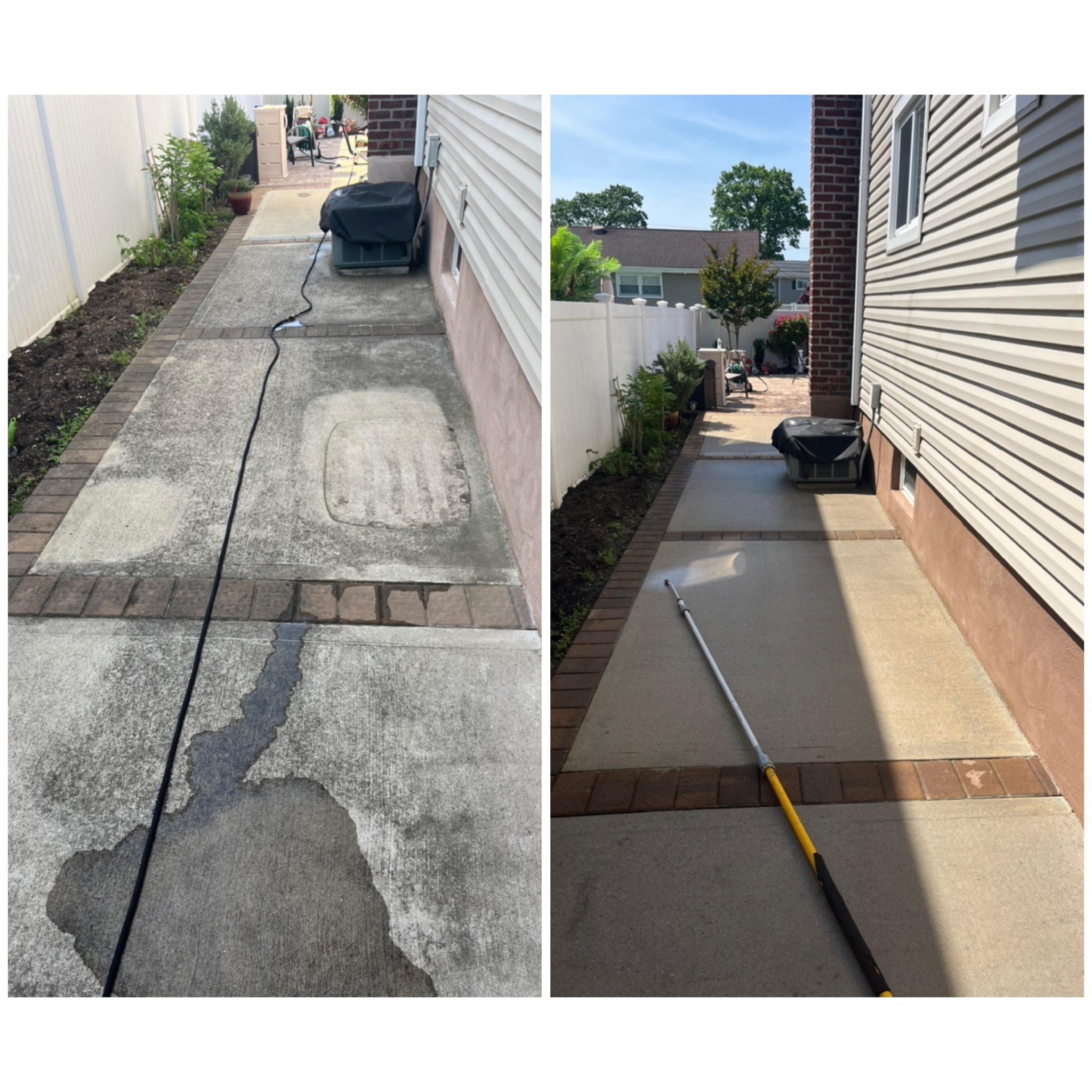 before vs after pressure washing long island