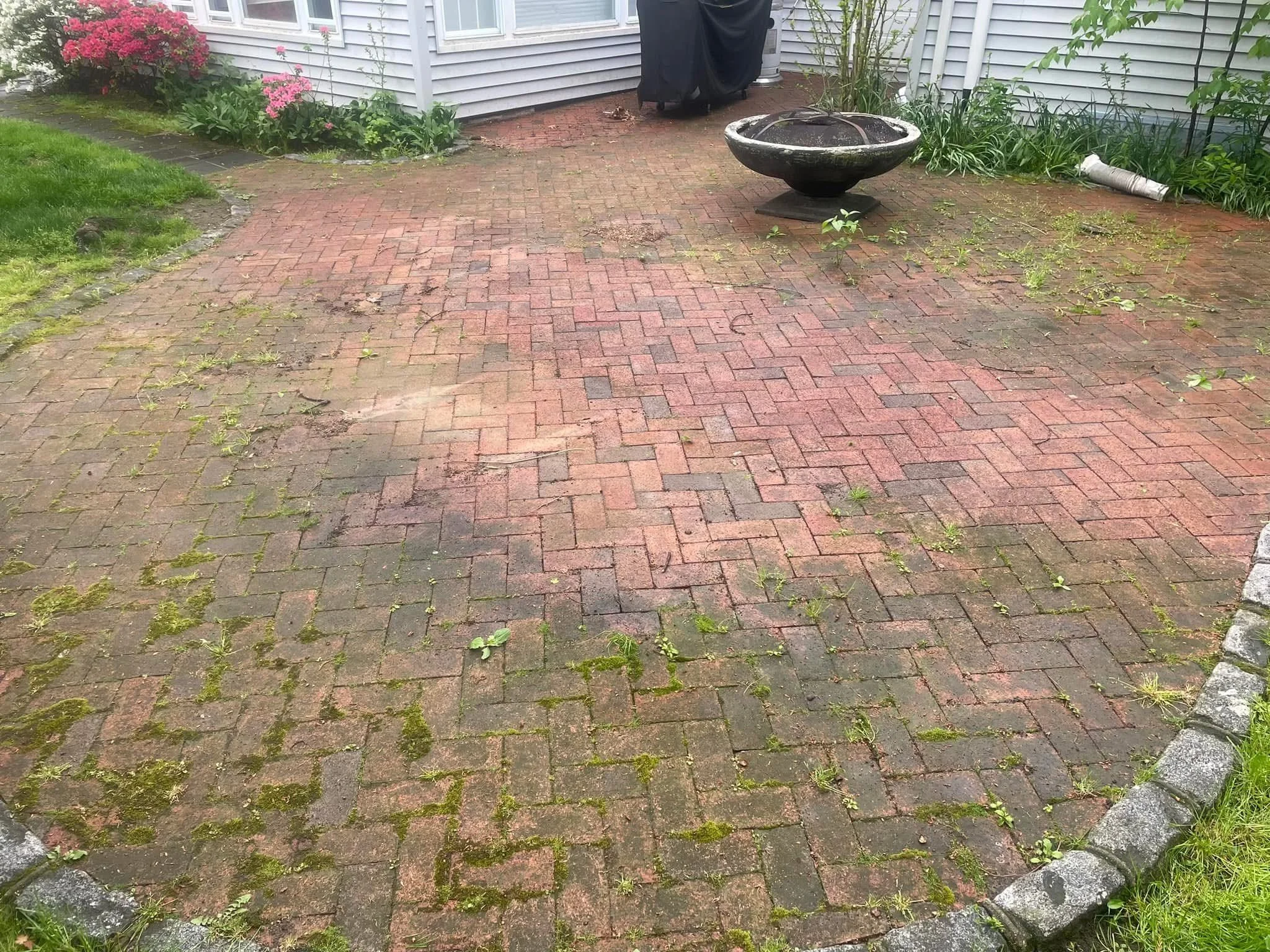 brick pavers dirty