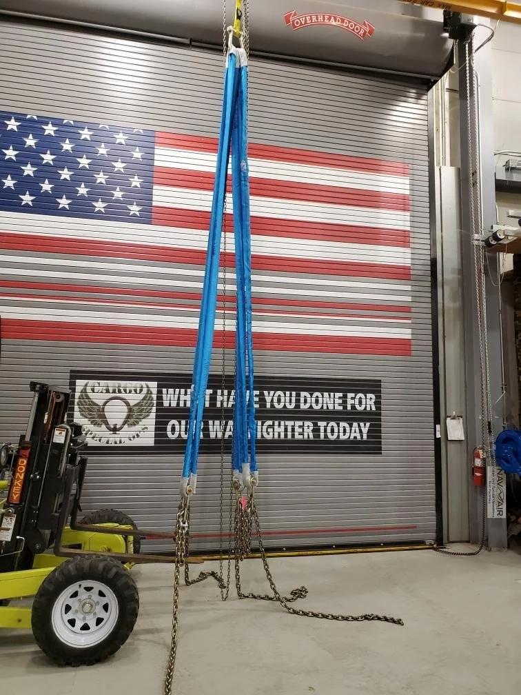Inspection of USMC 40,000-pound external cargo sling set