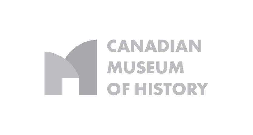 Logo of the Canadian Museum of History with stylized 'M' and the museum's name in bold gray text.
