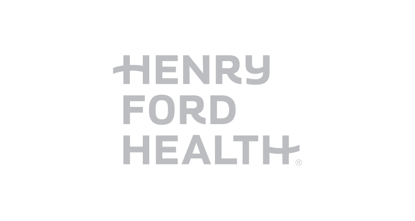 Henry Ford Health logo in gray text on a white background.