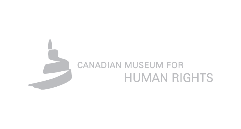 Logo of Canadian Museum for Human Rights featuring a stylized hand and text