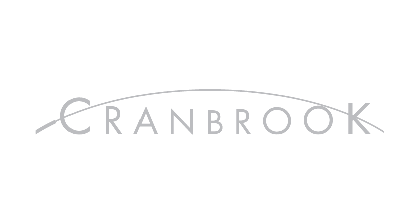 Gray text spelling 'CRANBROOK' with an arc line above and below