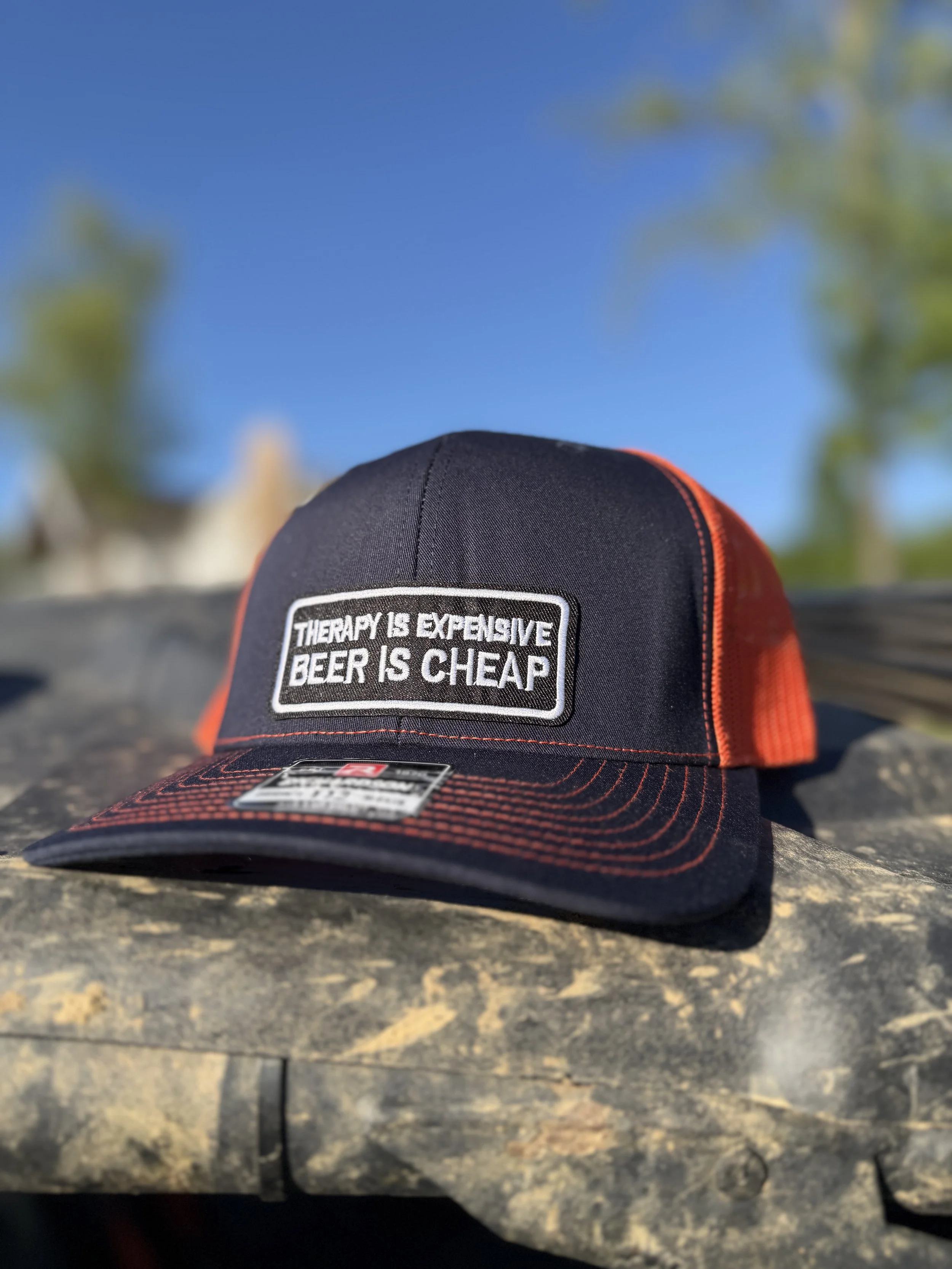 Navy / Orange - Richardson 112 Hat
