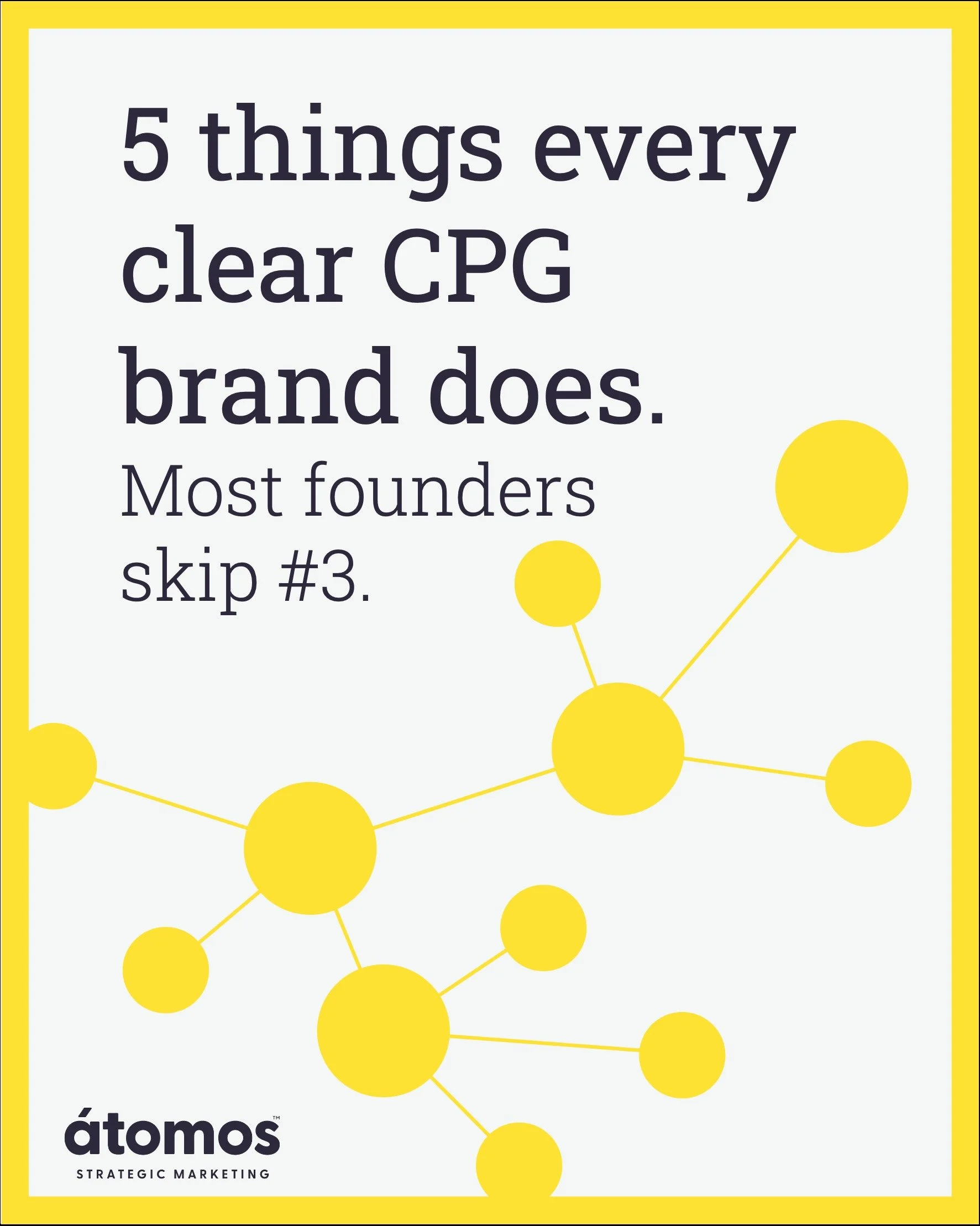Most founders think the problem is more marketing.
It's not, it's clarity.
The brands that win in CPG don't out-spend, they out-clarify.

5 things they do differently:

They say one thing.
They repeat what matters.
They build a consumer-validated str