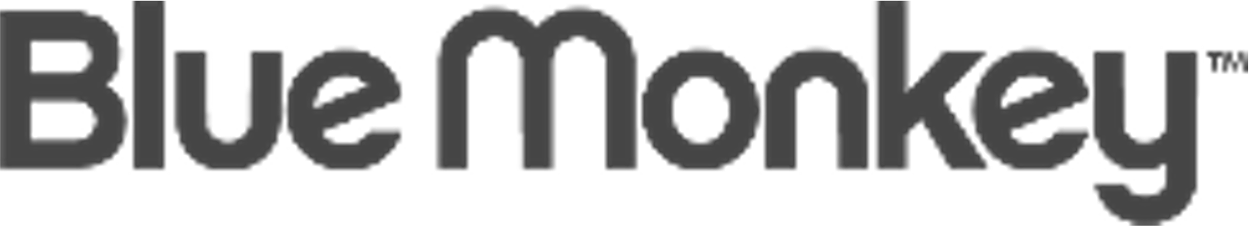 Blue Monkey Logo in grayscale