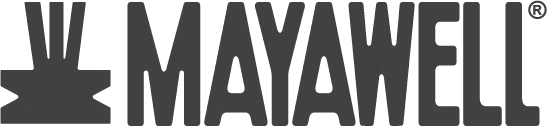Mayawell Logo in grayscale