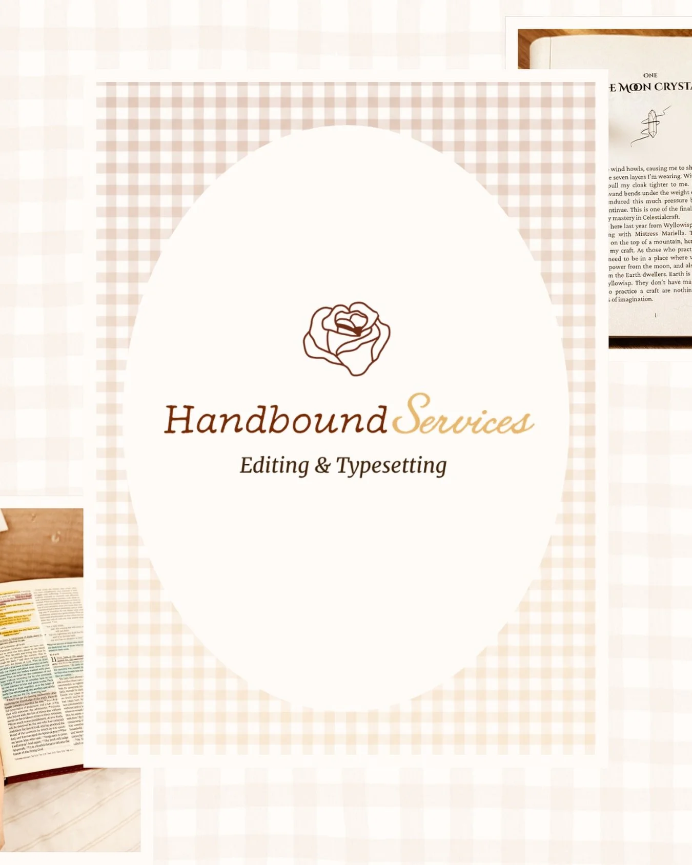 Your manuscript deserves more than a template.

Handbound Services offers developmental editing and typesetting for indie fiction authors and small publishers who care about the craft and the quality of what they put into the world. Whether your stor