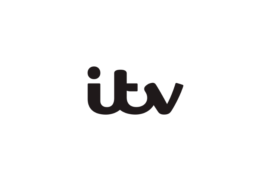 The ITV logo with a black background.