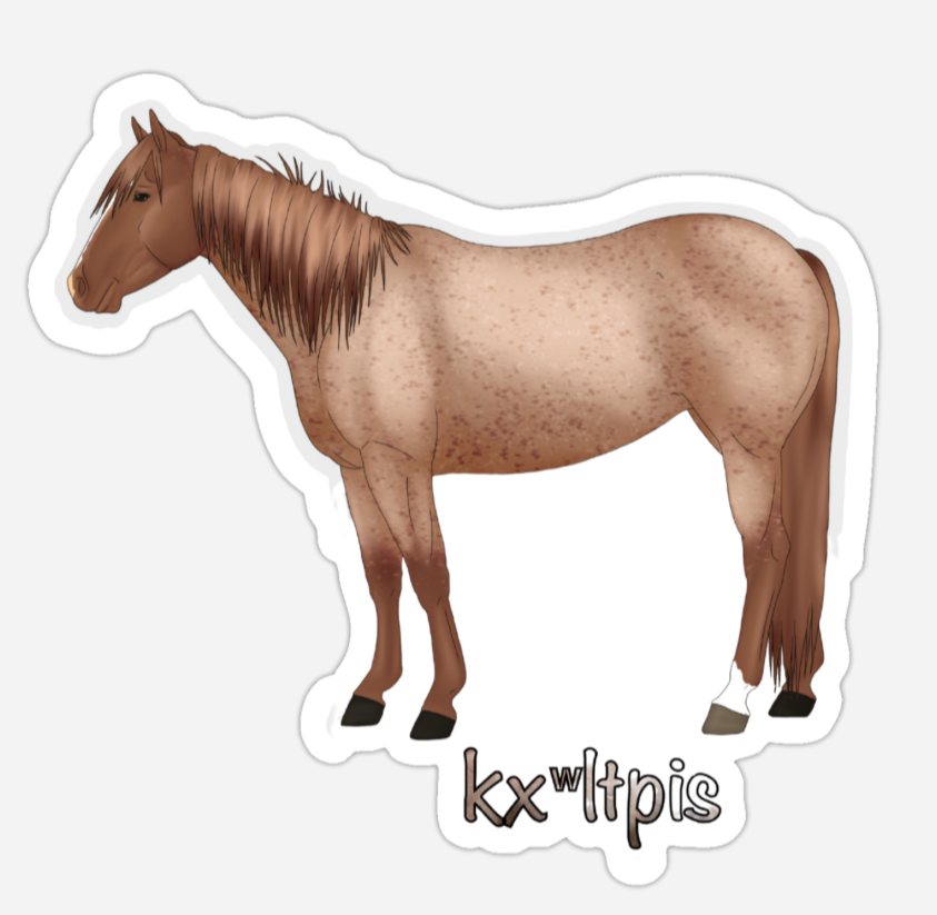 Red Roan Sticker
