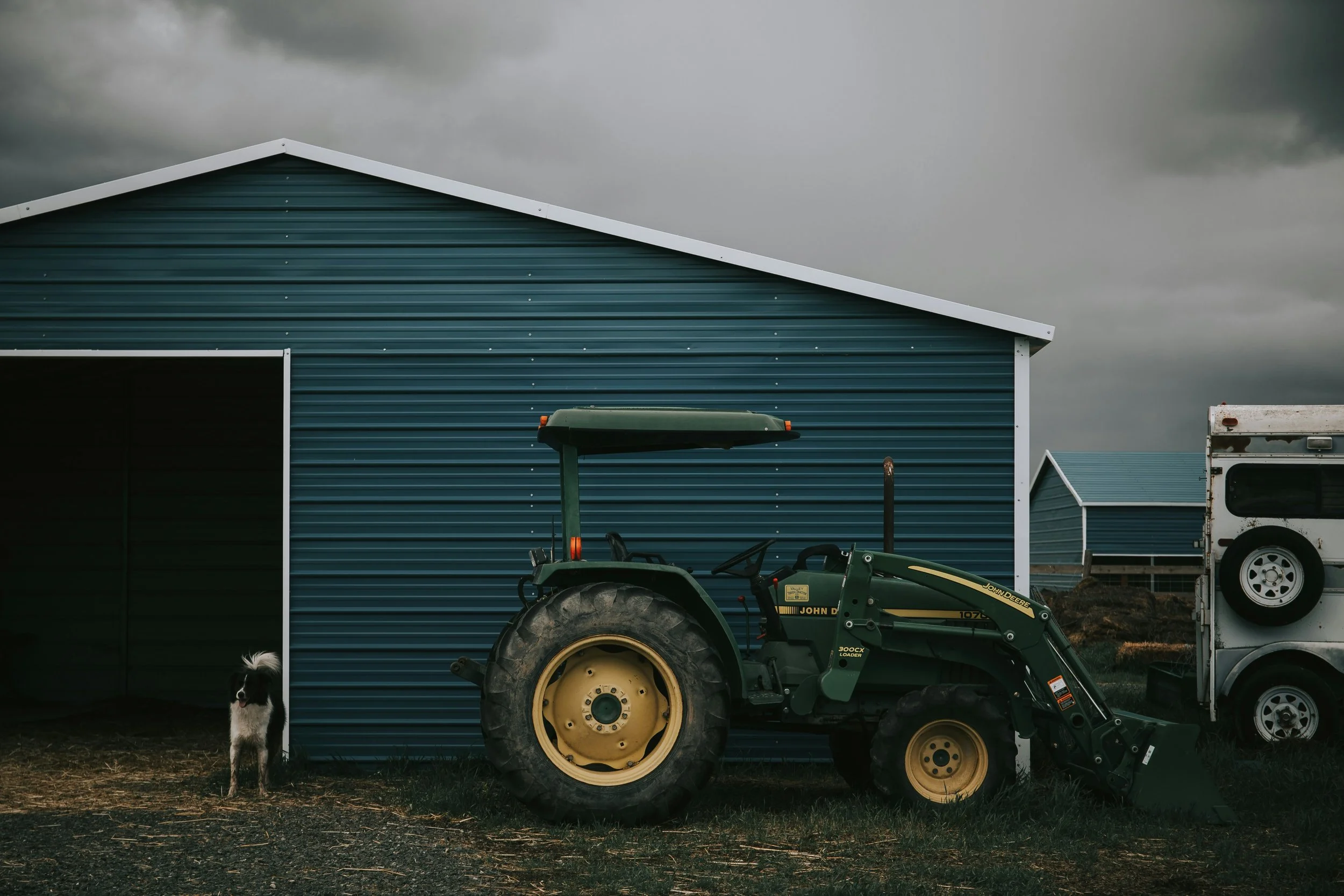 Jason Svonavec with his tractor