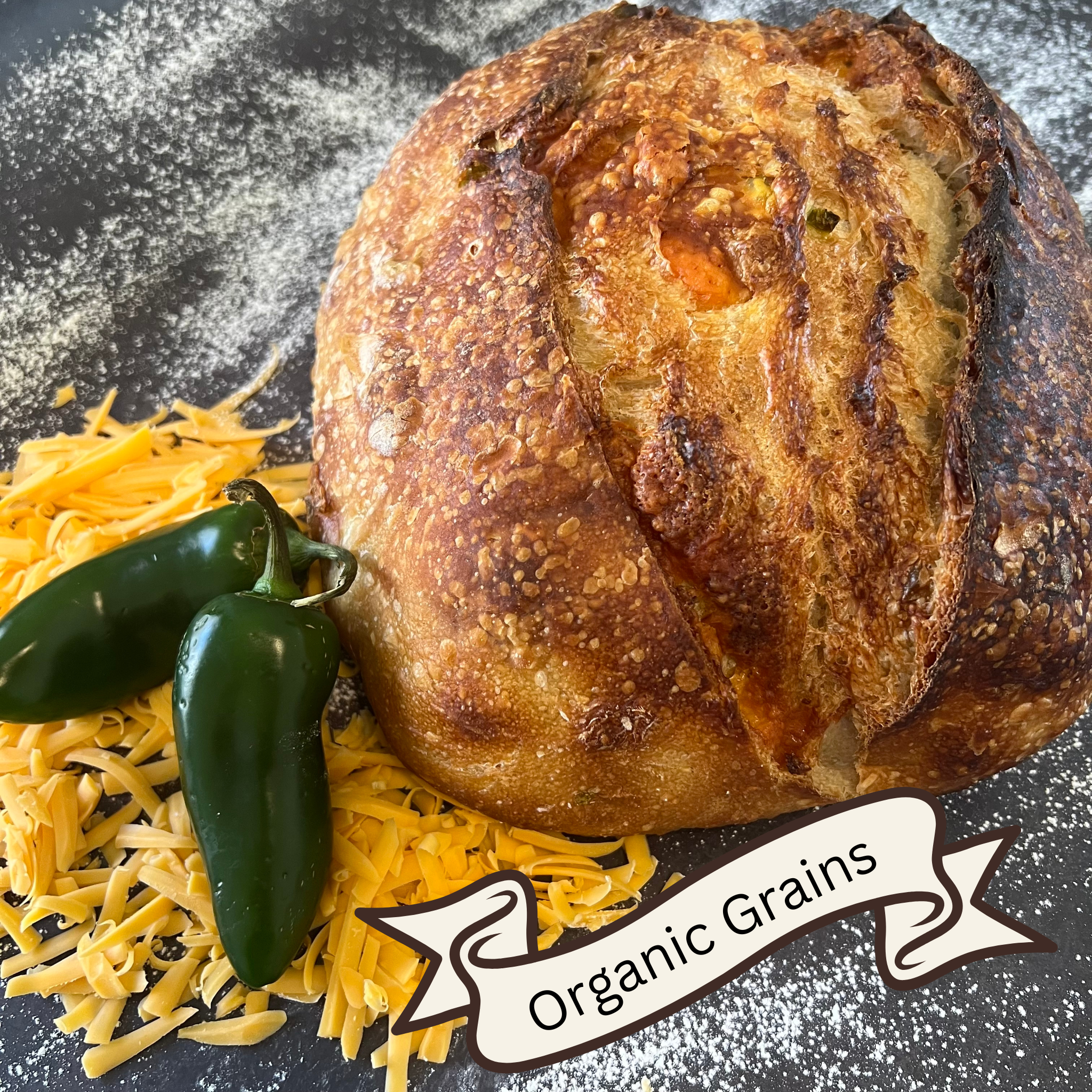 Jalepeno & Cheddar Sourdough Bread