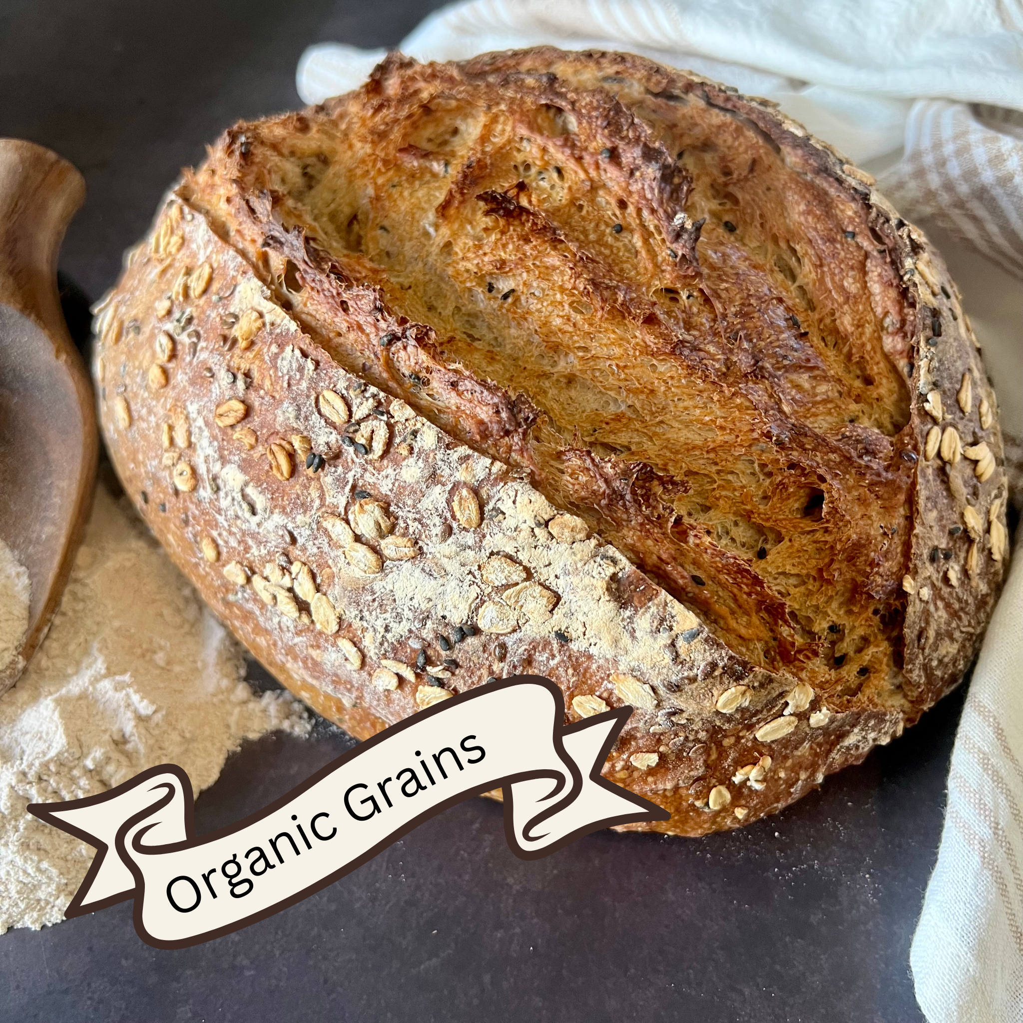Rustic Multigrain Sourdough Bread