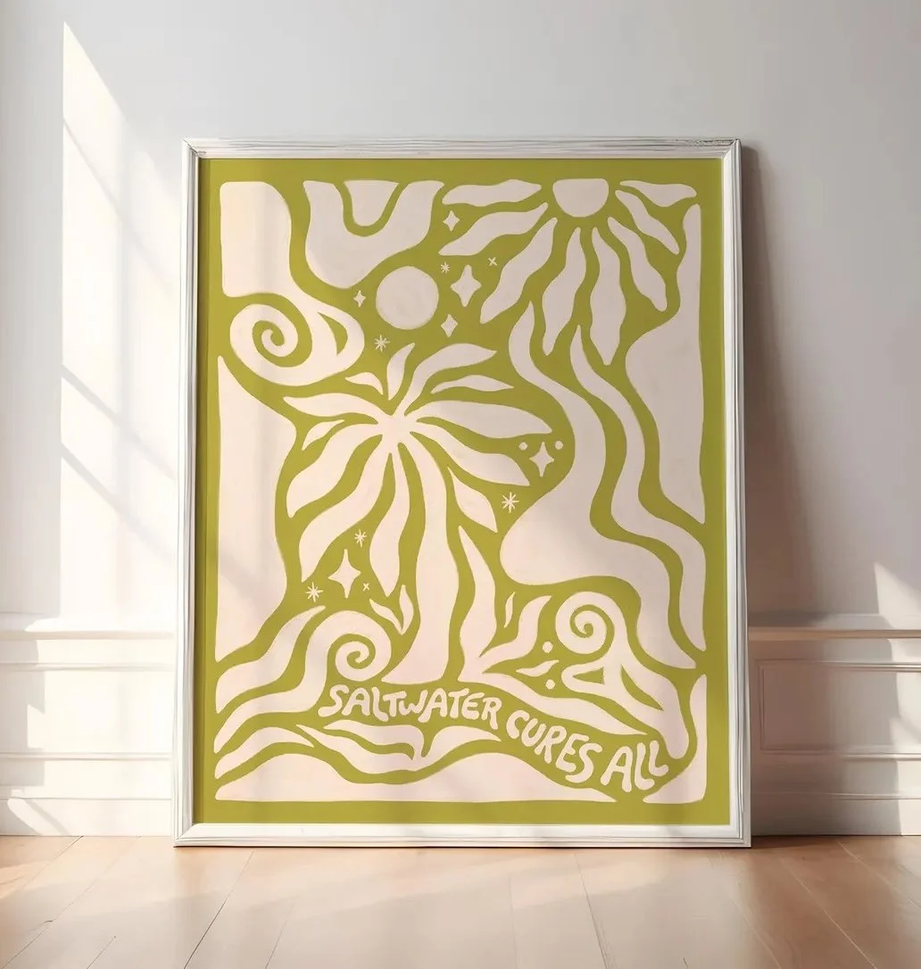 Saltwater Cures All Beachy Art Print