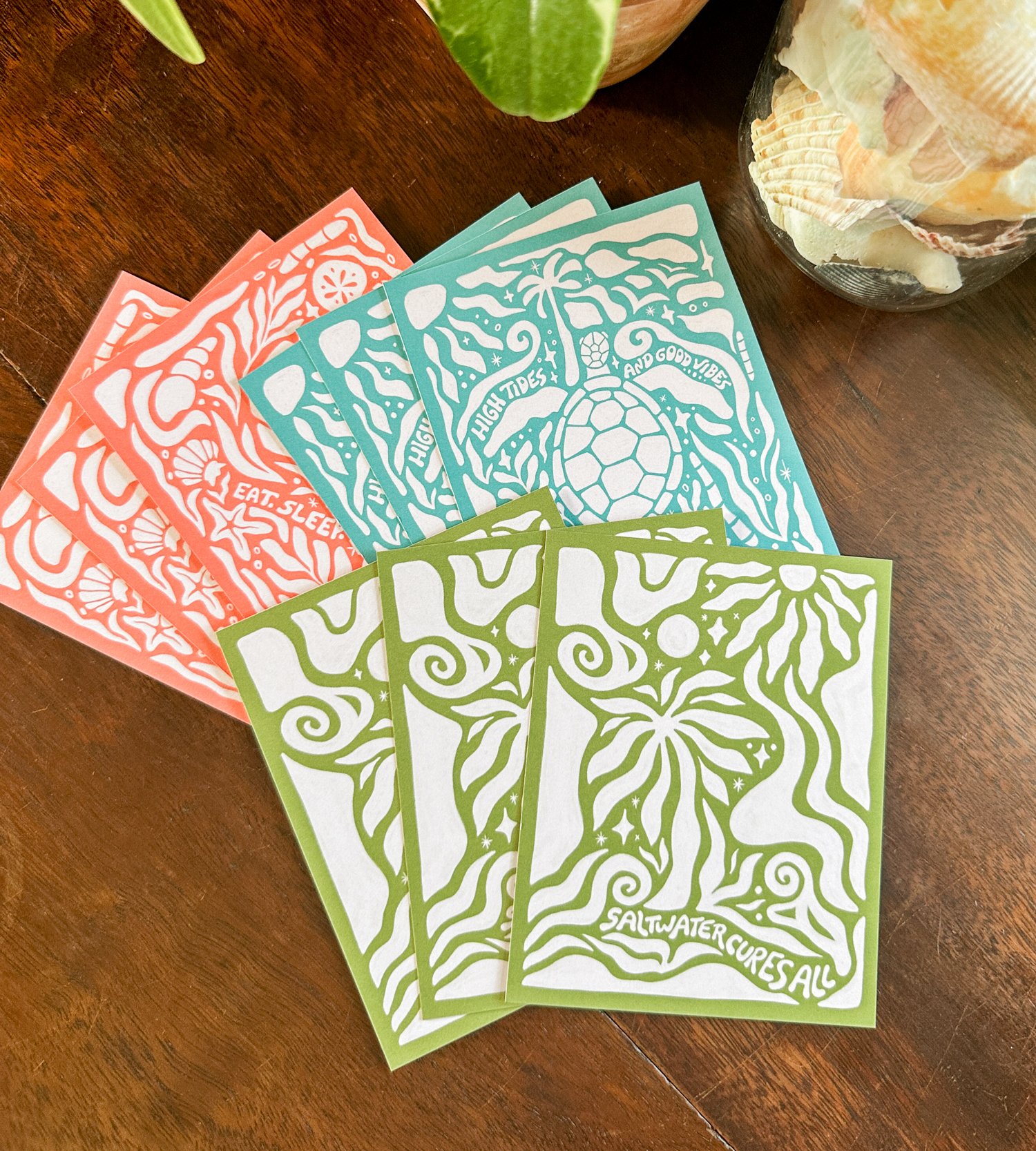 Saltwater Sayings Postcards – 9 Pack