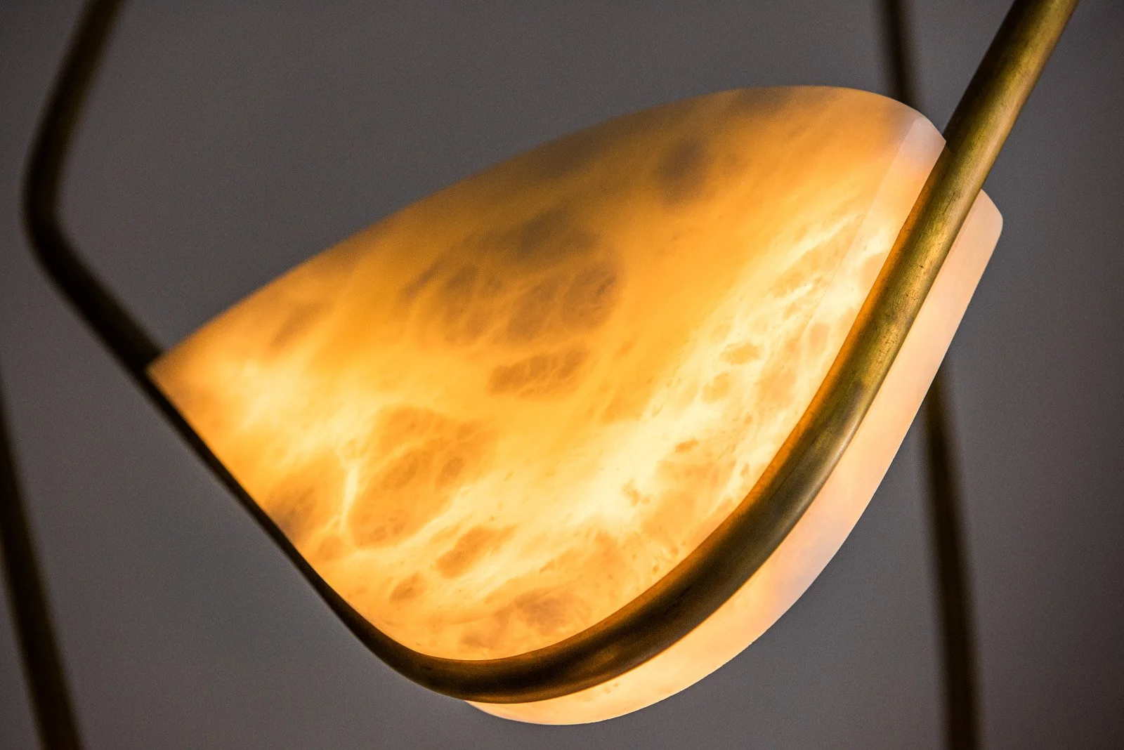 alabaster catenary lamp designed by joshua rice