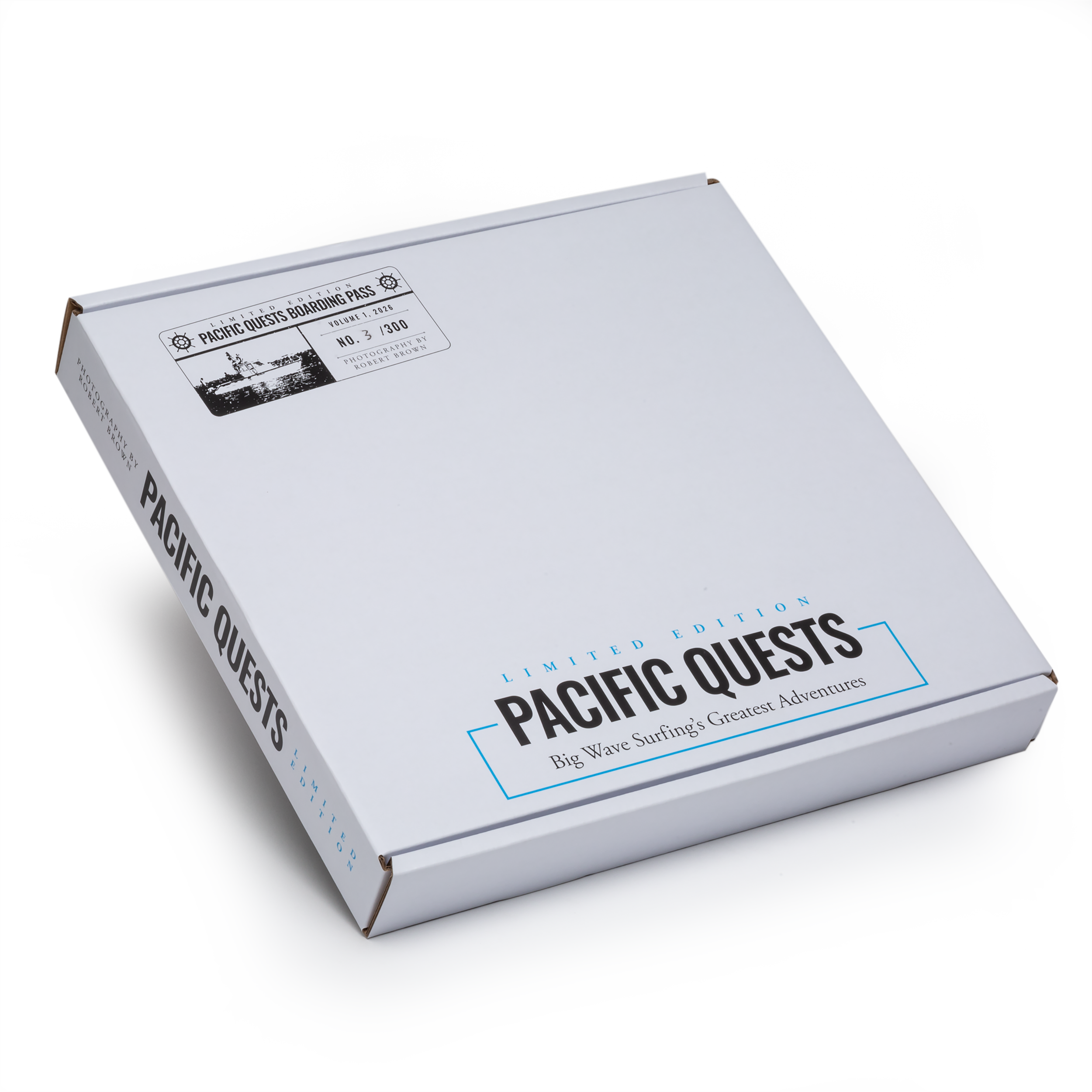 Pacific Quests Limited Edition shipping box - front