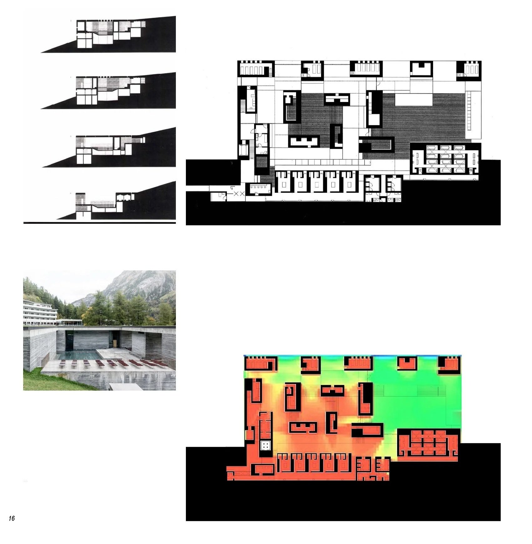 Through partial or full embedding into the ground, the precedents reveal how earth sheltering stabilizes interior temperatures by utilizing the thermal inertia of surrounding soil and mass.