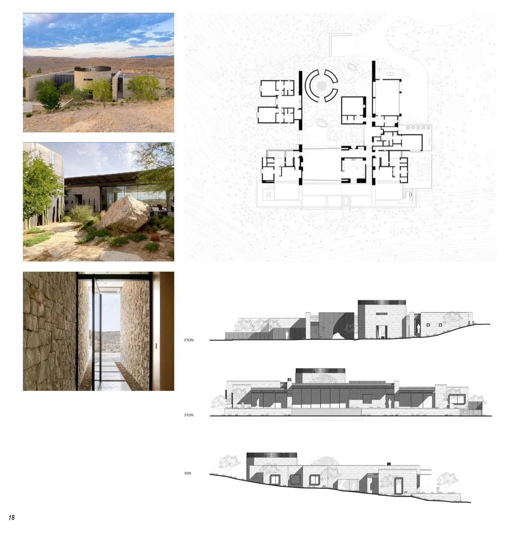 The precedents show how orientation and controlled exposure to direct solar radiation are used to selectively warm interior spaces while minimizing overheating through depth, mass, and shading.