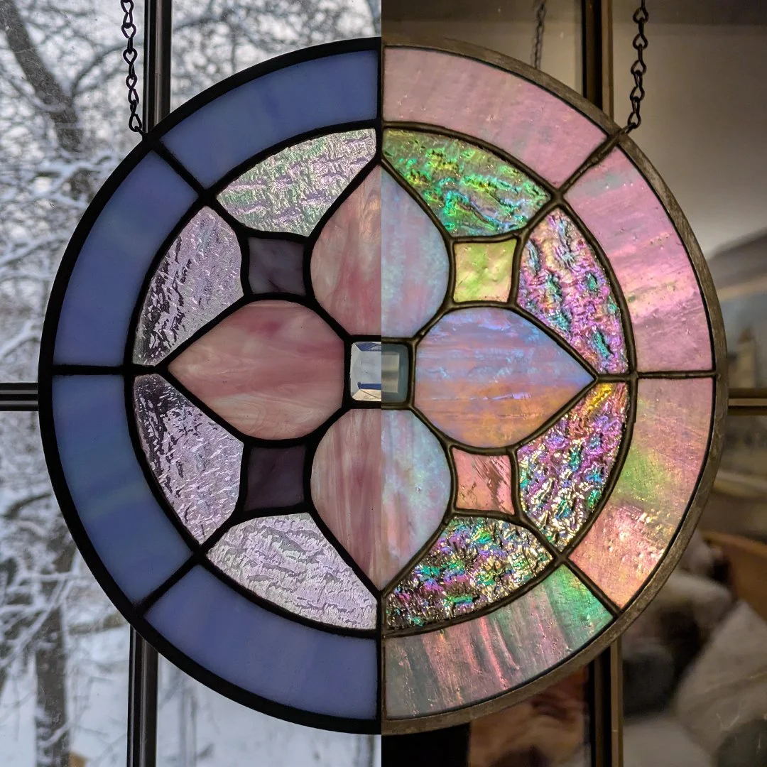 This was my very first project through my local stained glass shop — Eric Brown's Stained Glass in Rockford, Michigan.  