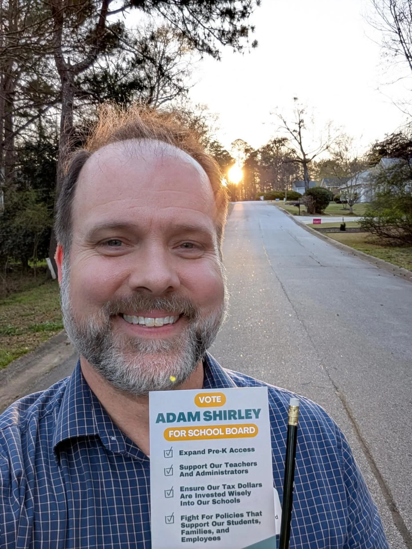 It&rsquo;s the perfect weather for canvassing! If you&rsquo;d like to join the team to get the word out about Adam&rsquo;s run for school board, send us a DM (or contact us via the website.) We&rsquo;d love to have you volunteer with us!