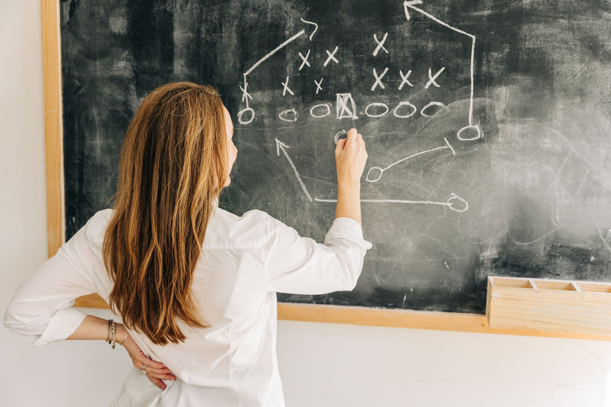 Simple Chalkboard with Game Plays Demonstrating A Game Plan for Home and Family Life
