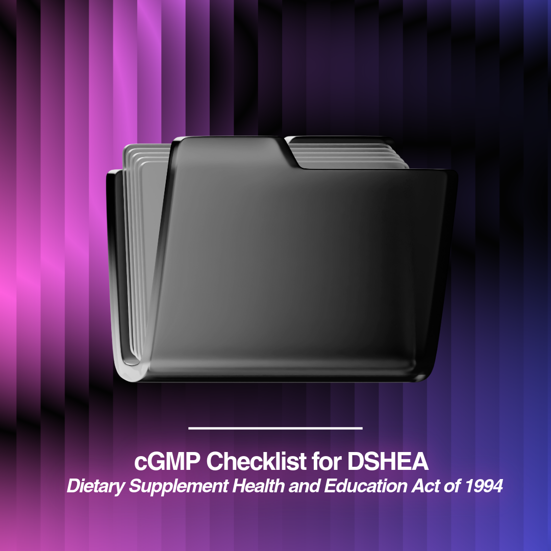 cGMP Checklist for Dietary Supplements