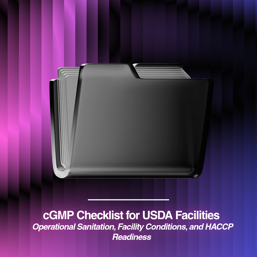 cGMP Checklist for USDA Manufacturers