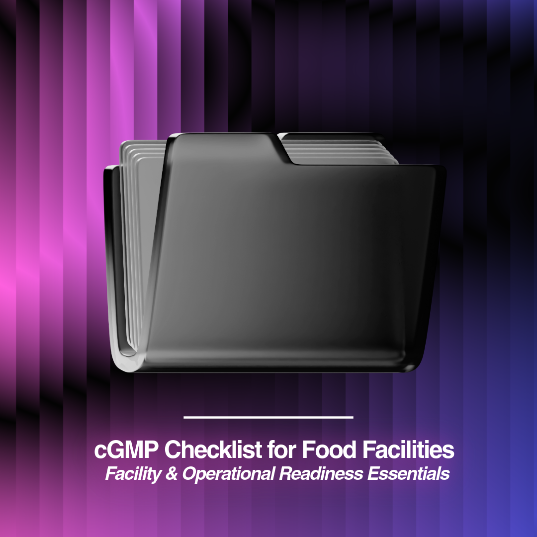 cGMP Checklist for Food Facilities