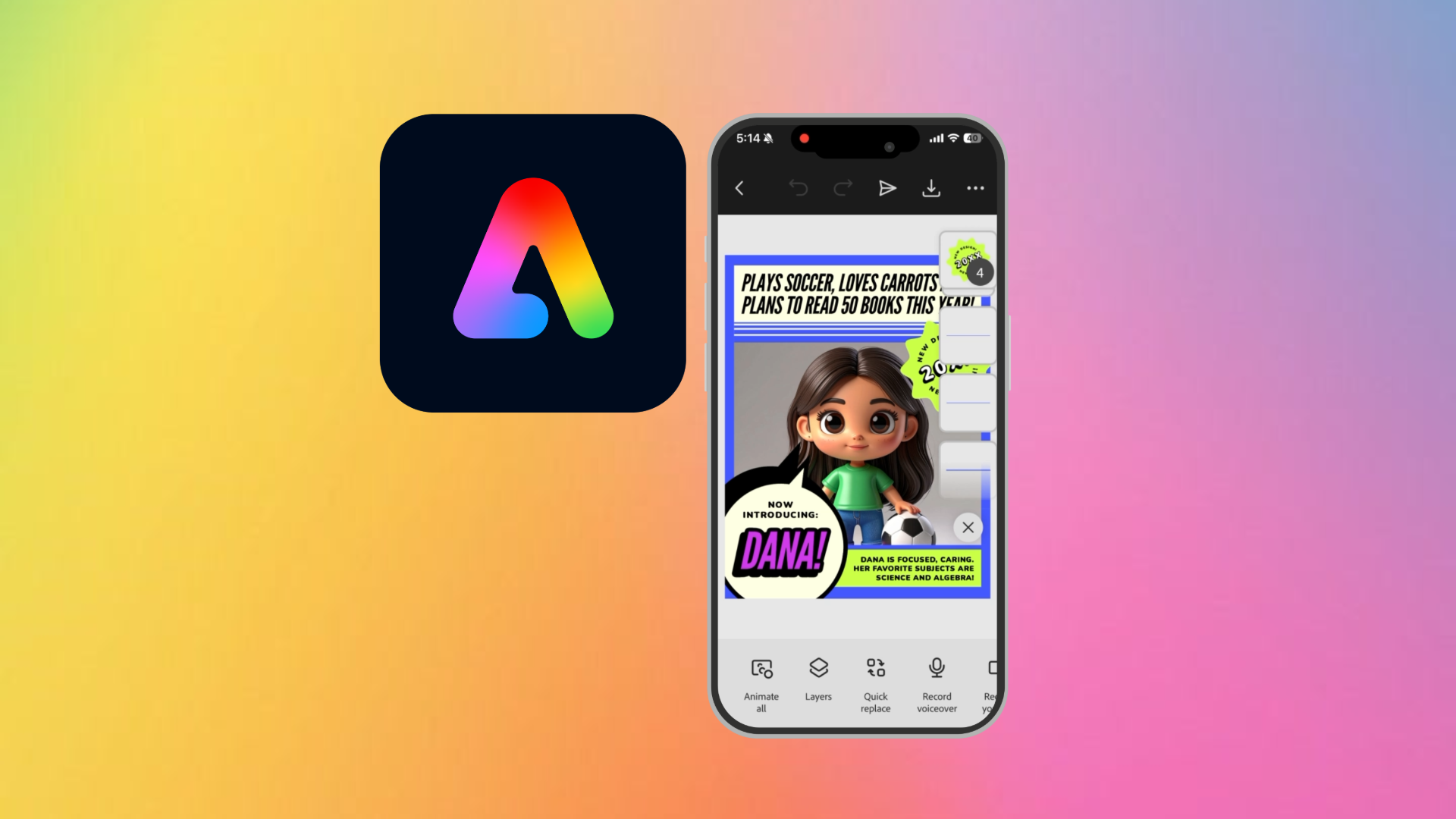 Feature:  Adobe Express mobile layer stack behavior
