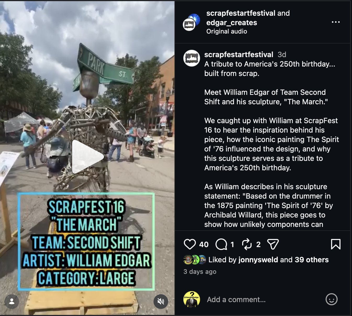 Short Interview W/ William Edgar at ScrapFest 16 Feat."The March" by Team Second Shift