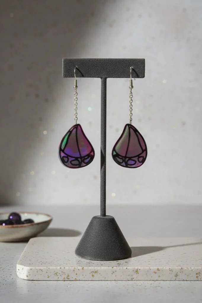 Iridescent Fairy Wing Earrings