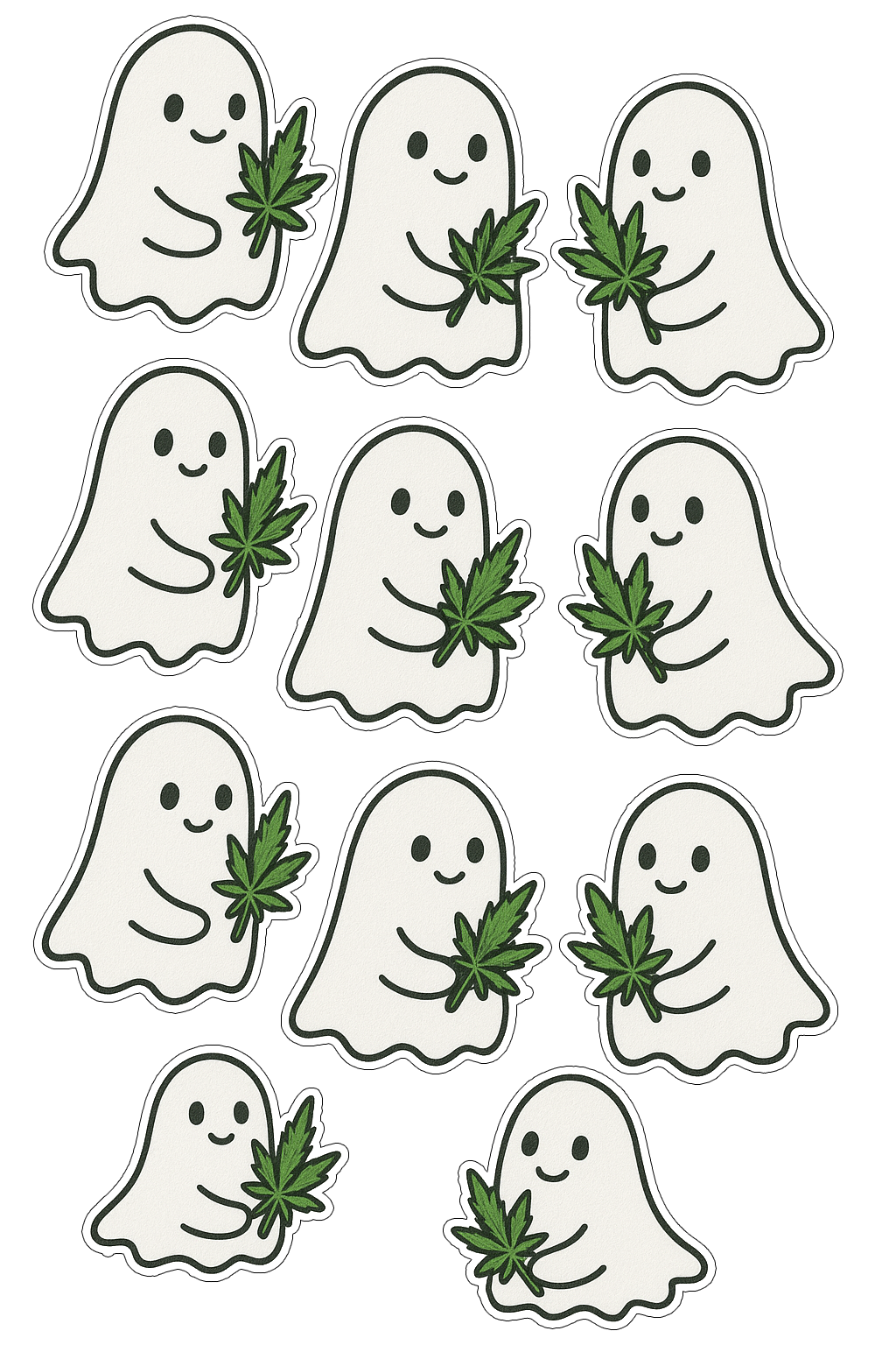 420 Friendly Ghosts Sticker Set