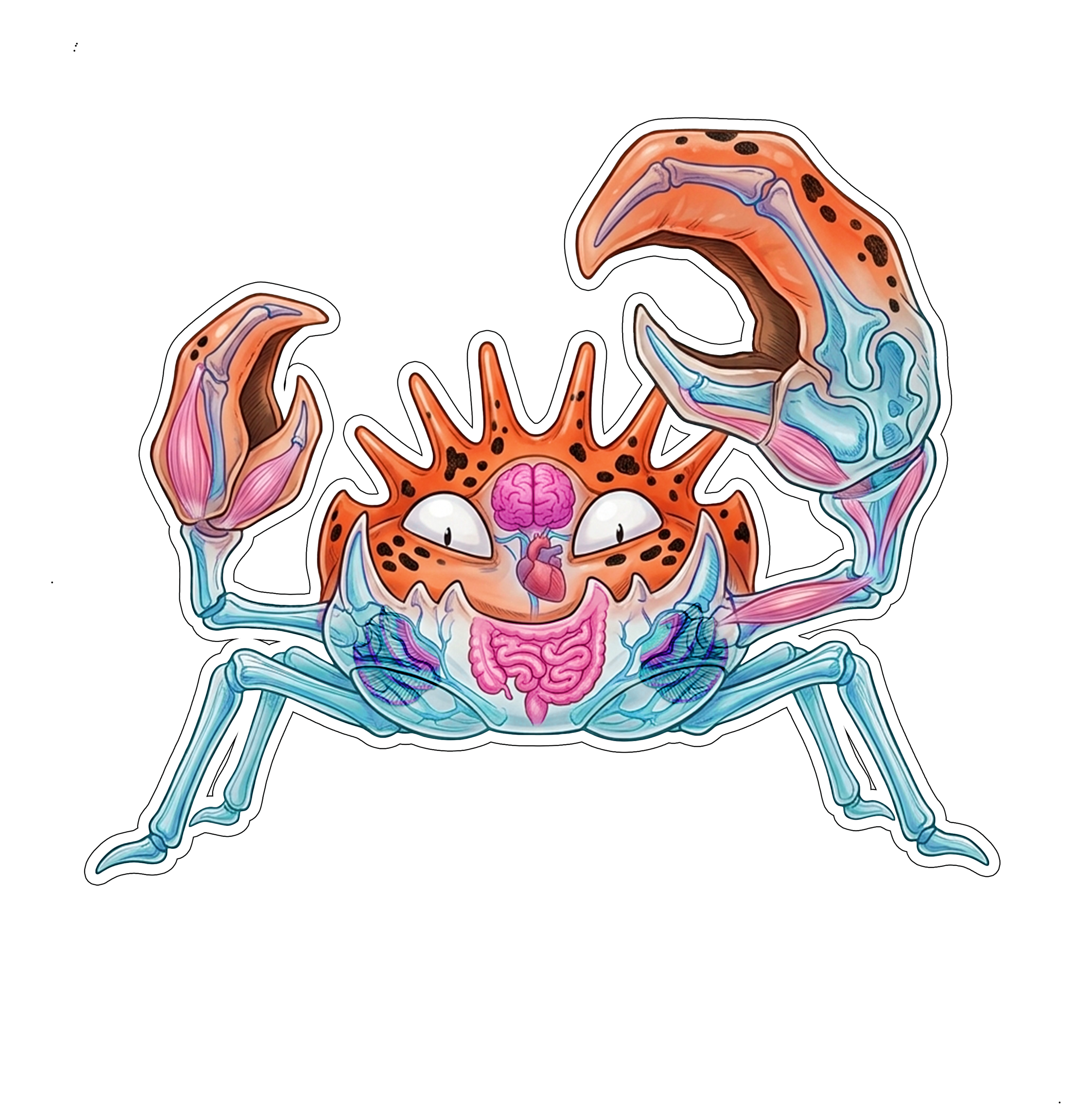 2 Inch Diaphonized Pokemon Anatomy Stickers